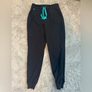 FIGS women's Black Zamora FREEx High Waisted - Jogger Scrub Pants 2.0